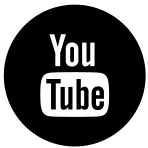 Youtube logo mustalla ympyrätaustalla