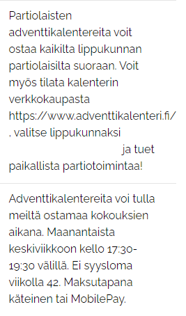 ruutukaappaus adventtikalenteri.fi/myyntipaikat sivulta