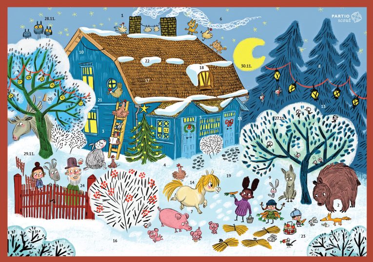 Vuoden 2022 adventtikalenterikuva