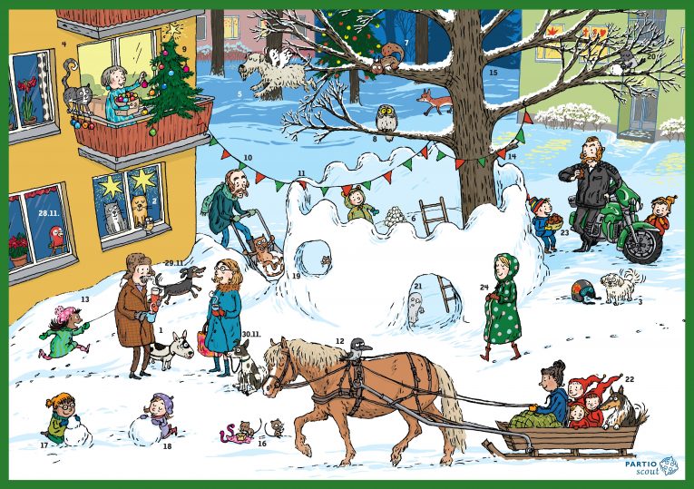 Partiolaisten adventtikalenteri 2021